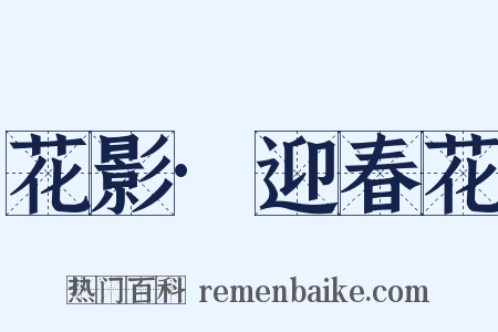 花影·迎春花是什么意思的图片